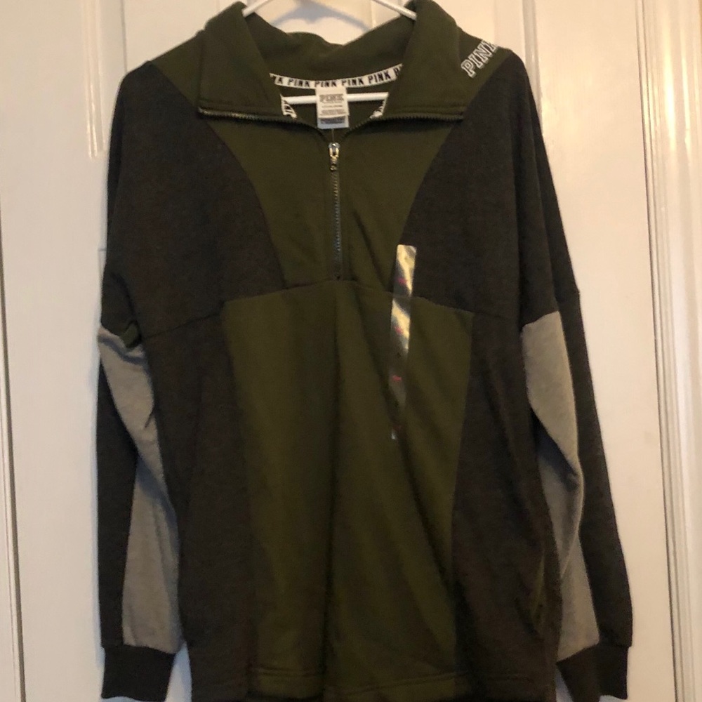 Victoria secret pink zip pullover oversized small